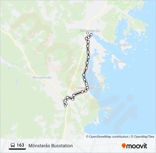 163 Bus Line Map