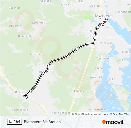 164 Bus Line Map