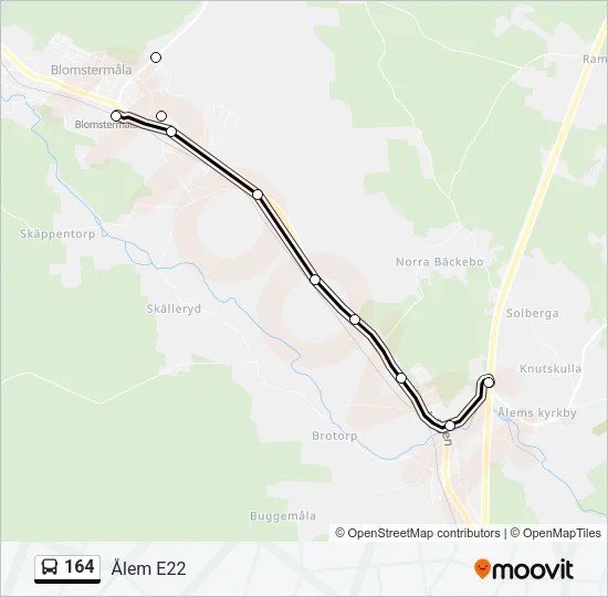 164 Bus Line Map