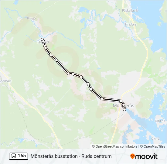 165 Bus Line Map
