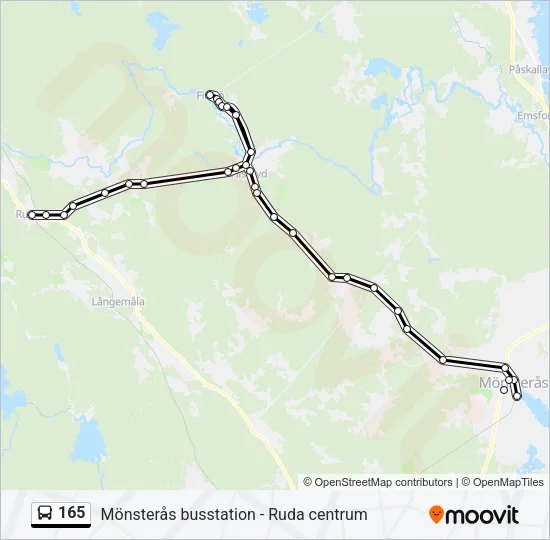 165 Bus Line Map