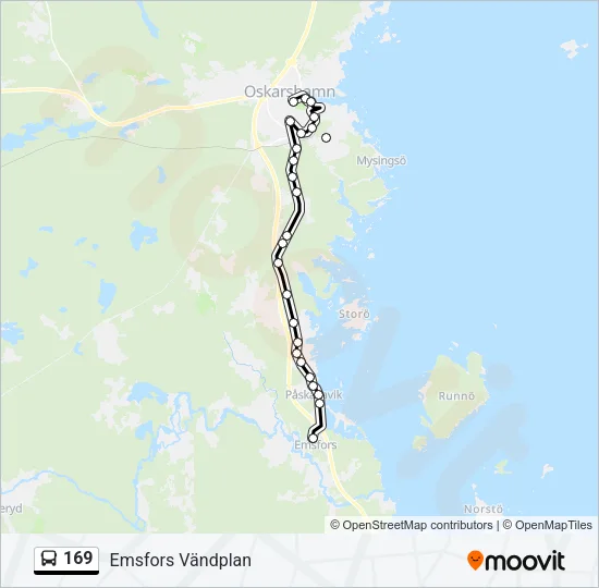 169 Bus Line Map