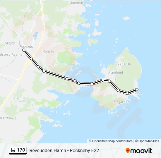 170 Bus Line Map