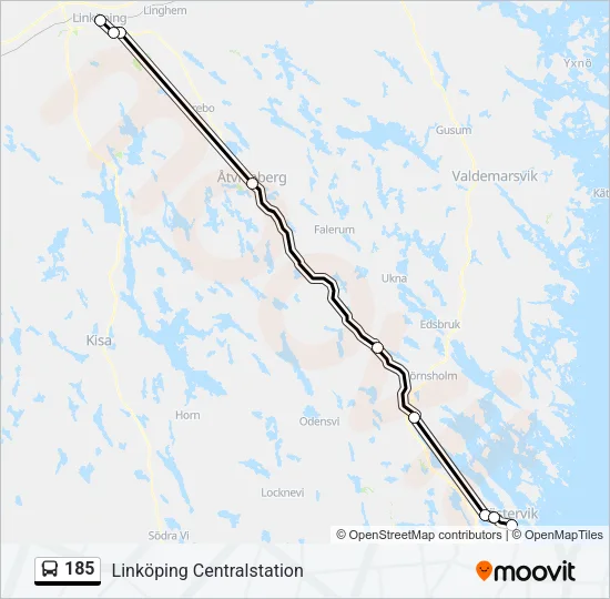 185 Bus Line Map