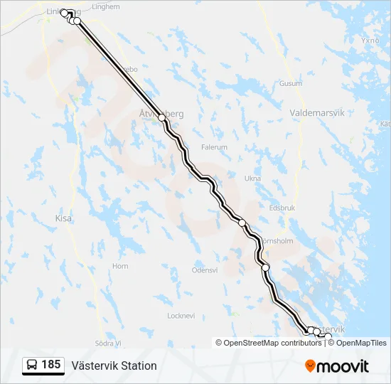 185 Bus Line Map