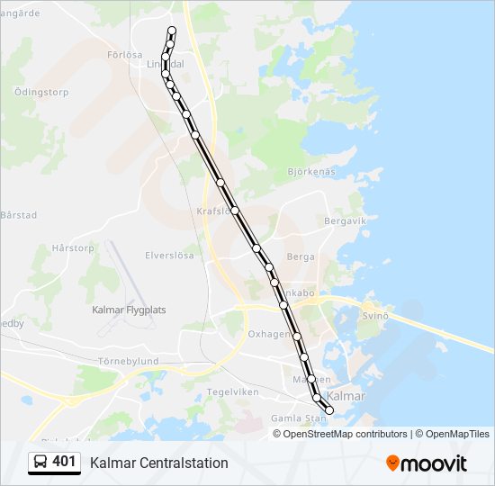 401 bus Line Map