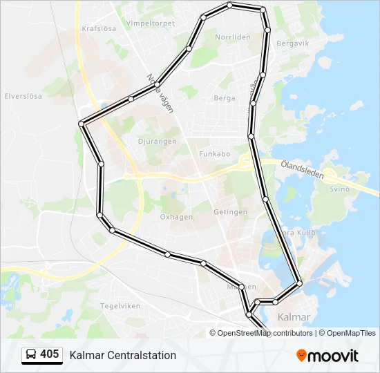 405 Bus Line Map