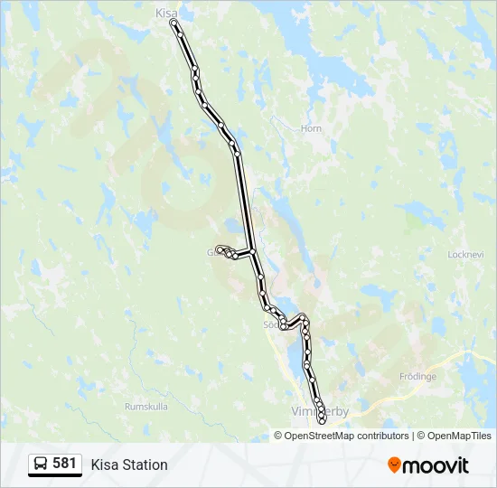581 Bus Line Map