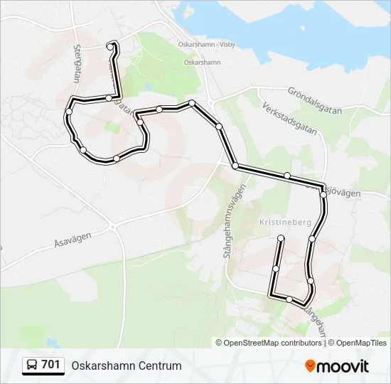 701 Bus Line Map