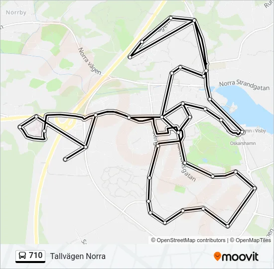 710 Bus Line Map