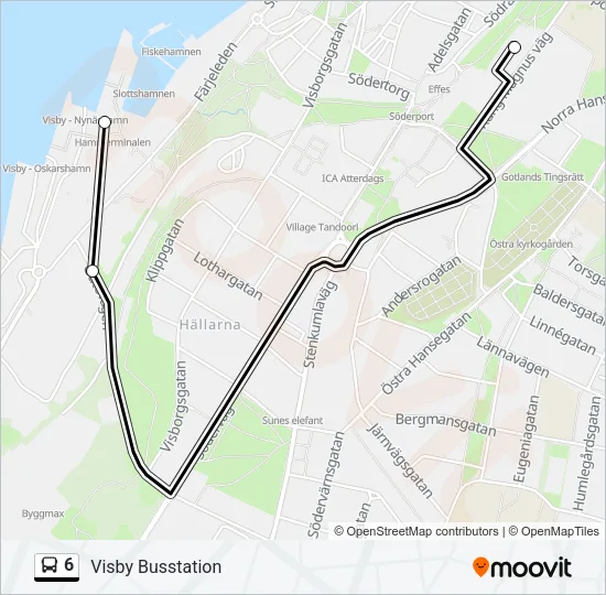 6 Bus Line Map