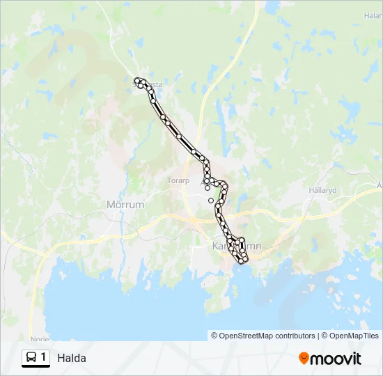 1 Bus Line Map