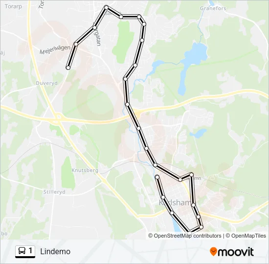 1 Bus Line Map