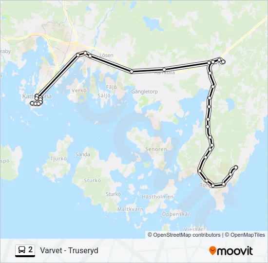 2 Bus Line Map