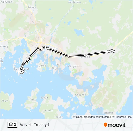 2 Bus Line Map