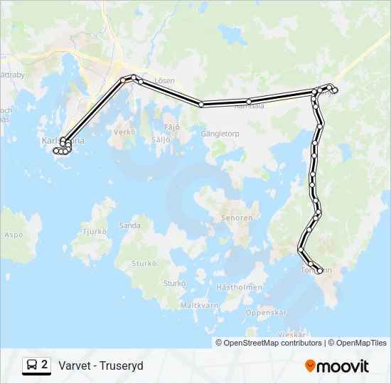2 Bus Line Map