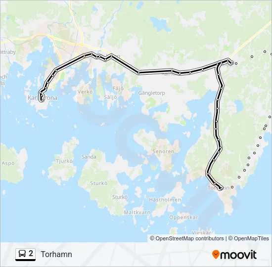 2 Bus Line Map