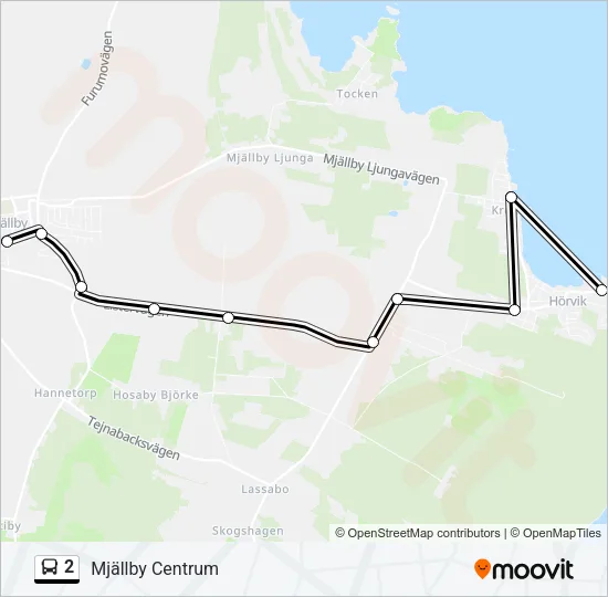 2 Bus Line Map