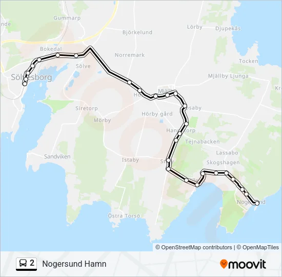 2 Bus Line Map