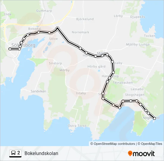 2 Bus Line Map