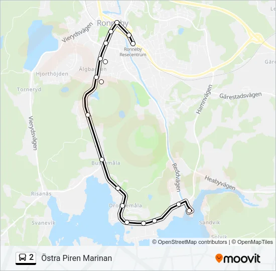 2 Bus Line Map