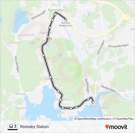 2 Bus Line Map