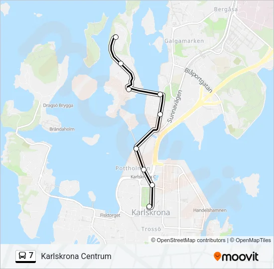 7 Bus Line Map