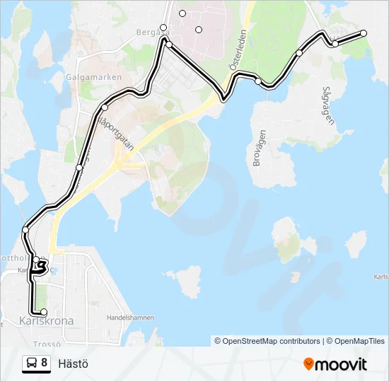 8 Bus Line Map