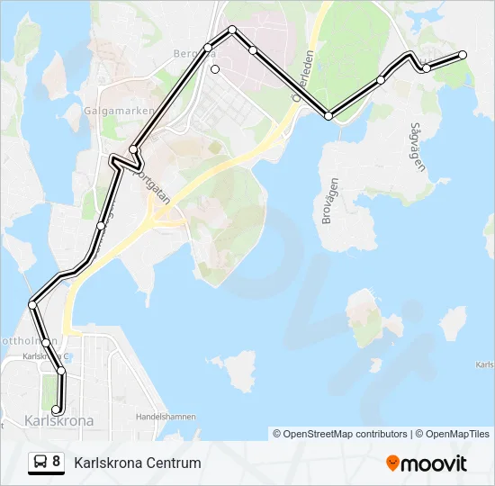 8 Bus Line Map