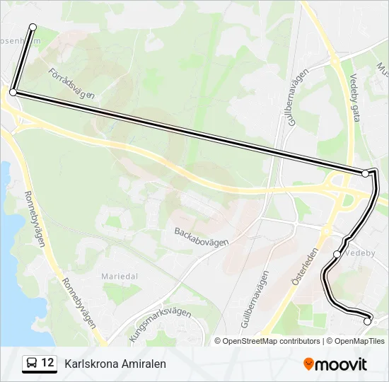 12 Bus Line Map