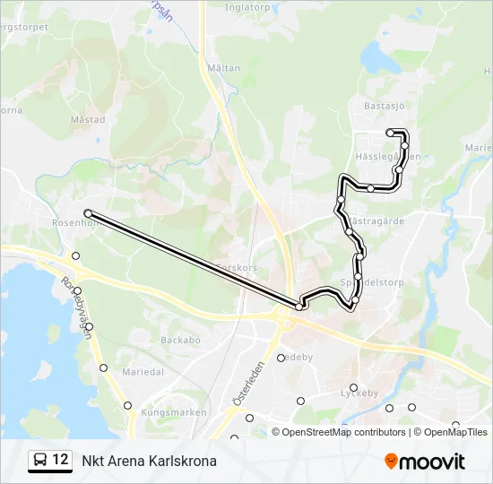 12 Bus Line Map