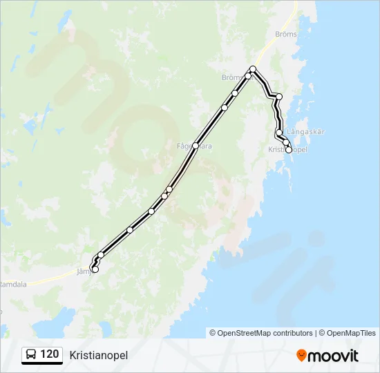 120 Bus Line Map
