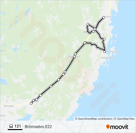 121 Bus Line Map