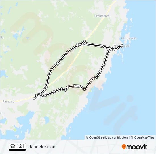 121 Bus Line Map
