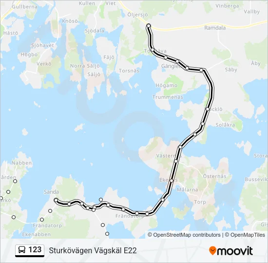 123 Bus Line Map