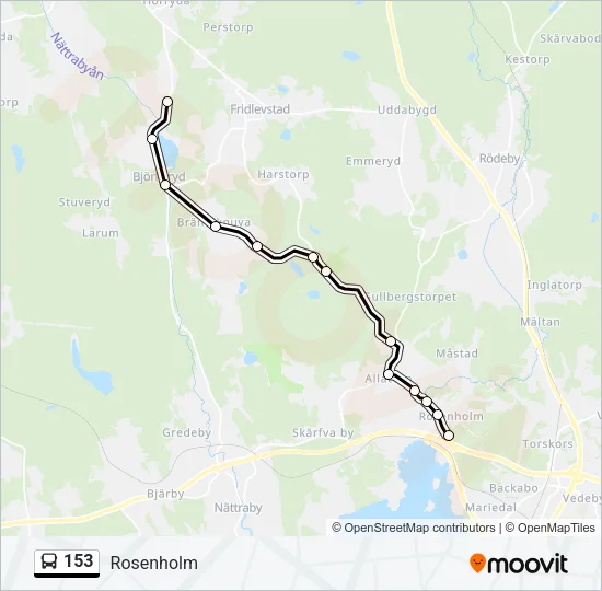153 Bus Line Map