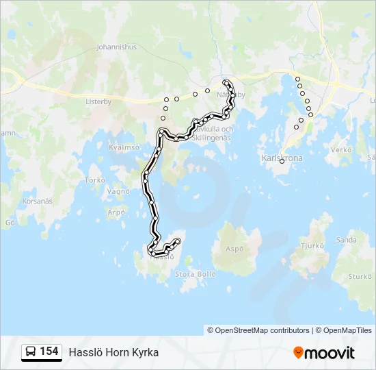 154 Bus Line Map