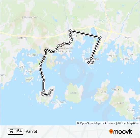154 Bus Line Map
