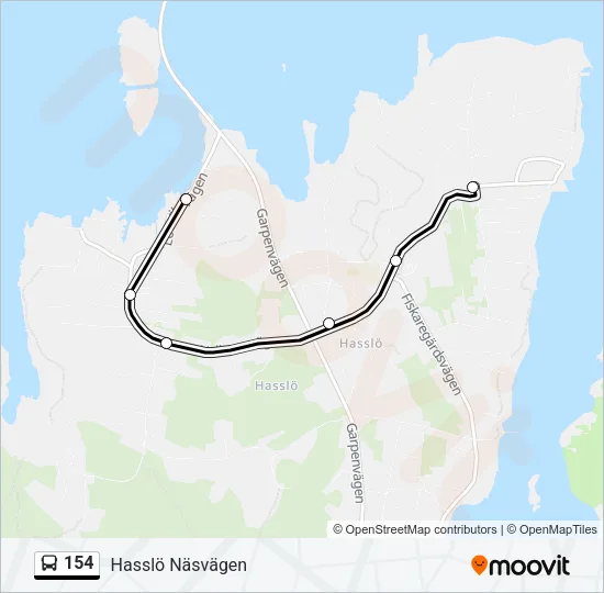 154 Bus Line Map