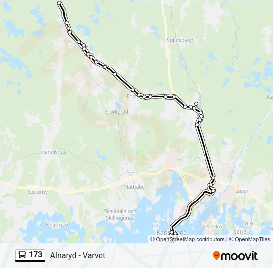 173 Bus Line Map