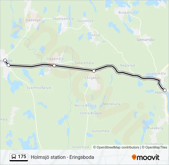 175 Bus Line Map