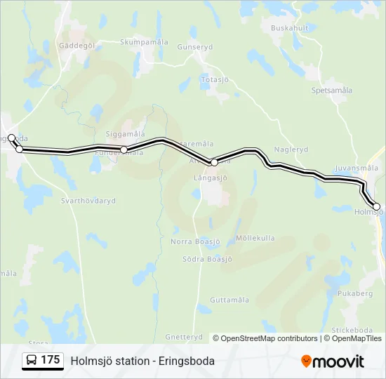 175 Bus Line Map