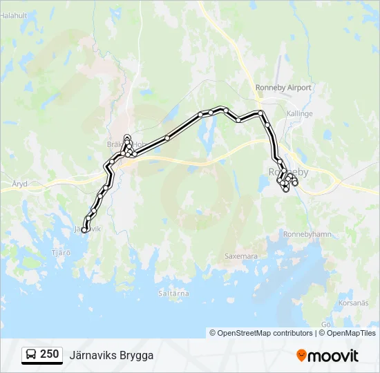 250 Bus Line Map