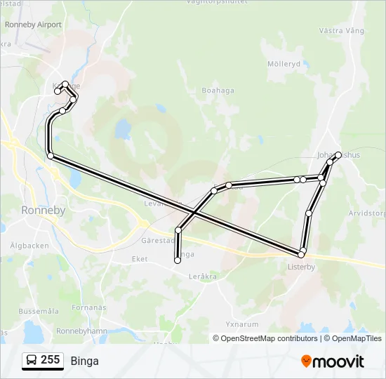 255 Bus Line Map