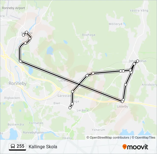 255 Bus Line Map
