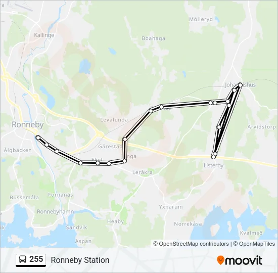 255 Bus Line Map
