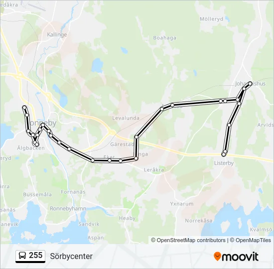 255 Bus Line Map