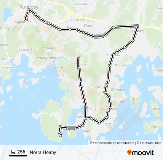 256 Bus Line Map
