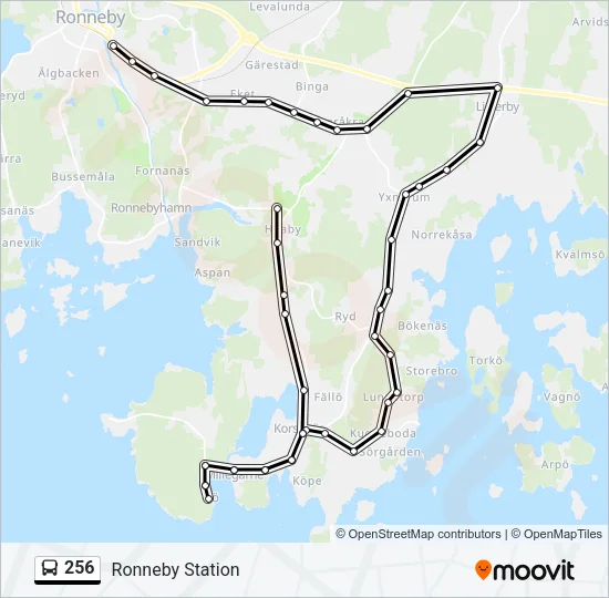 256 Bus Line Map