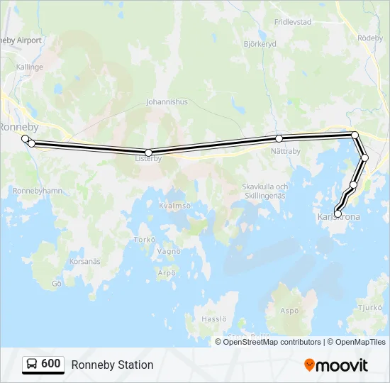 600 Bus Line Map